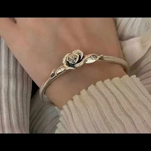 Vintage Handmade 925 Stamp Bracelet for Women Couples New - Picture 2 of 8